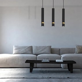 Kábelre szerelt csillár JOKER 3xGU10/25W/230V fekete/arany