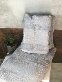 Bambusz törülköző - fürdőlepedő Szürke A törülközők mérete: Törülköző 50x90 cm