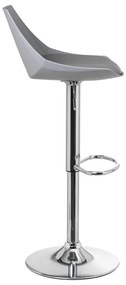 Szürke bőr utánzat állítható magasságú bárszék szett 2 db-os (ülésmagasság 56,5 cm) – Casa Selección