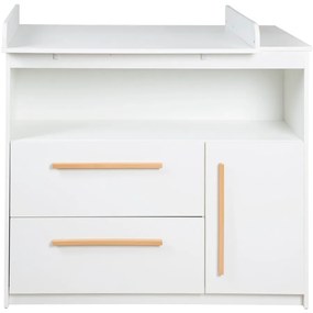 Fehér alacsony gyerek komód 107x98 cm Lilo – Roba