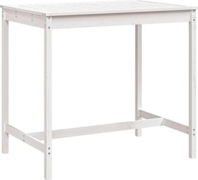 vidaXL fehér tömör fenyőfa kerti asztal 121x82,5x110 cm