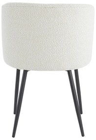 Fehér kárpitozott étkezőfotel Elyna – Light &amp; Living