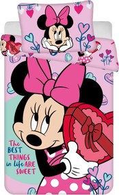 Disney Minnie Sweets gyerek, ovis ágyneműhuzat 100×135 cm, 40×60 cm