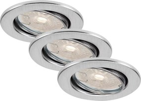 Brilo - 3 darabos szett, fényerőszabályozható fürdőszobai álmennyezetbe építhető lámpatest DIMM LED/5,5W/230V IP23