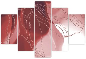 Kép - Piros absztrakt virág N⁰1 (150x105 cm)