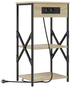 Éjjeliszekrény polcokkal sonoma tölgy 41 x 31 x 76 cm Faanyag