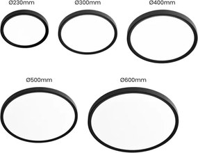 LED mennyezeti lámpa MAQ LED/18W/230V 3000/4000/6500K IP40 fekete