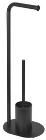 Aqualine - Toalettpapír és WC kefe tartó SAMBA fekete