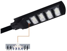 Napelemes LED utcai lámpa URBI LED/11W/3,2V 6500K érzékelővel + távirányító, IP54