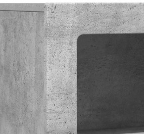 Széf Beton Szürke 80,5 x 35 x 59 cm Faanyag
