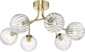 Dar lighting glamour modern mennyezeti lámpa yiska átlátszó arany daryis6435
