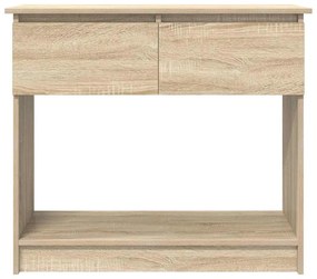 sonoma tölgy színű konzolasztal fiókokkal 85,5x38,5x74,5 cm