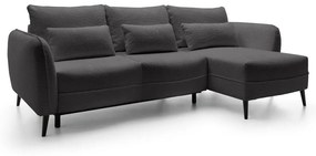 Sarokkanapé Eilish (J) (szürke + fekete) . 1100287