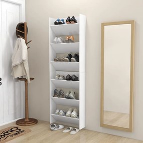 2 db fehér fali cipősszekrény 60 x 18 x 90 cm