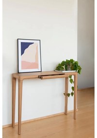 Natúr színű tölgyfa konzolasztal 12x110 cm Heart'n'Soul – UMAGE