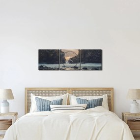 Kép - Szürkületkor (órával) (90x30 cm)
