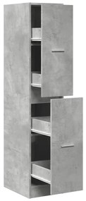 betonszürke szerelt fa patikaszekrény 30 x 41 x 144,5 cm