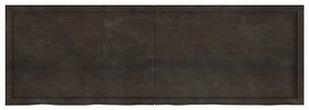 sötétbarna kezelt tömör tölgyfa asztallap 180x60x(2-4) cm