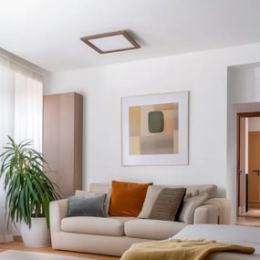 Brilagi -LED Mennyezeti lámpa SLIMFRAME WOOD LED/36W/230V 49,5x49,5 cm sötét barna