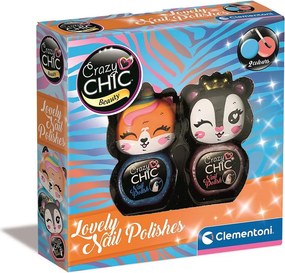 Crazy Chic Lovely Tigers csillámos körömlakk szett Clementoni