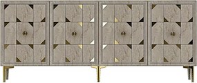 Moka 180 - White, Travertine, Gold