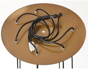 Jupiter 2012 - Csillár zsinóron ALAS 5xGU10/10W/230V fekete/arany