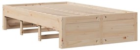 tömör fenyőfa fiókos ágykeret matrac nélkül 120 x 200 cm