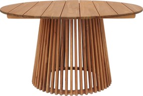 Étkezőasztal Lorca, natúr teakfa, ø 120 cm - House Nordic