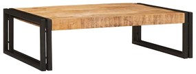 Fürdőszobai polc polcokkal 80 x 50 x 23 cm Tömör mangófa és vas