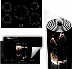 Vinil Tűzhelyvédő Szőnyeg Asztallap 90x52 fekete bordó