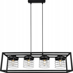 Mennyezeti Lámpa Lógó Csillár Fekete Loft Ketrec Modern Nappali