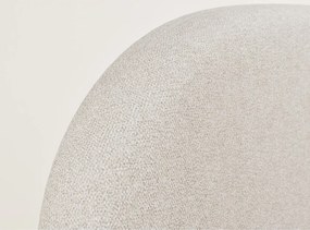 Krémszínű kárpitozott ágyneműtartós franciaágy ágyráccsal 140x200 cm Maumere – Maison de Rêve