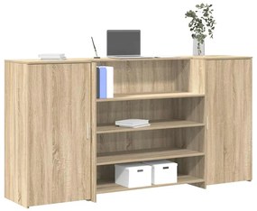 Recepciós pult sonoma tölgy 200x50x103,5 cm szerelt fa