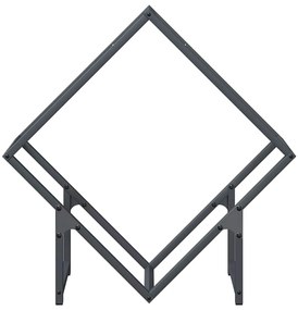antracitszürke hidegen hengerelt acél tűzifatároló 60x25x60 cm