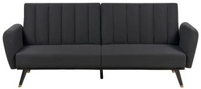 Fekete kárpitozott kanapéágy VIMMERBY Beliani