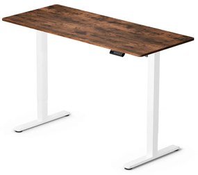 Elektromosan állítható magasságú íróasztal - 140x60cm rusztikus barna ülő-/állómunkához - LVN System Lite LV1717