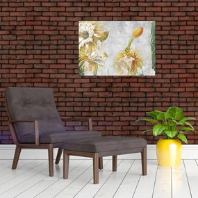 Kép - virágzó kaktuszok, vintage (70x50 cm)