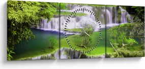 Kép - Huay Mae Khamin vízesések, Kanchanaburi, Thaiföld (órával) (90x30 cm)