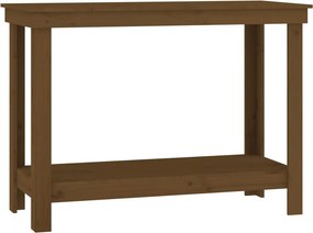 vidaXL mézbarna tömör fenyőfa munkapad 110 x 50 x 80 cm
