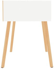 2 db fehér szerelt fa éjjeliszekrény 40 x 40 x 56 cm