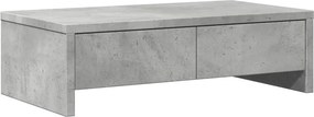 vidaXL betonszürke szerelt fa monitorállvány fiókokkal 50 x 27 x 15 cm