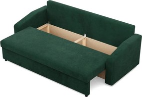 Zeus kanapéágy, kordbársony, hab töltet, döntött kartámasz, zöld