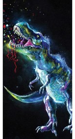 Jerry Fabrics törölköző Dinosaur Black, 70 x 140 cm