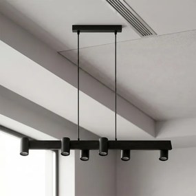 BRILAGI - LED RGBW dimmelhető, kábelen függesztett csillár SELE 6xGU10/6,5W/230V fekete