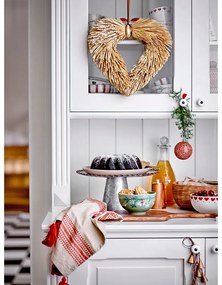 Krémszínű agyagkerámia tálka szett karácsonyi mintával, 2 db-os, 500 ml Jolly – Bloomingville