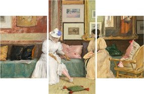 Kép - William Merritt Chase, A Friendly Call, reprodukciók (90x60 cm)