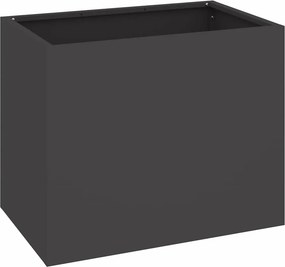 vidaXL Kerti cserép Fekete 50 x 32 x 40 cm Hidegen hengerelt acél
