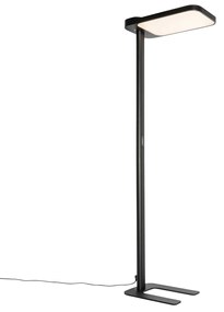 Nappali fényű állólámpa fekete szögletes LED-del és fényerőszabályzóval - Guzo