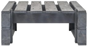 vidaXL szürke fa kerti raklapzsámoly