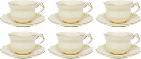 Porcelán teáscsészék kávé tea 6+6 220 ml Batica teáscsésze szett